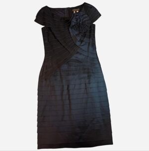 Tadashi Shoji Navy Blue Elegant Formal Cocktail Dress Size 8